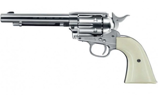 REVOLVER COLT SAA 4.5BBS NICKEL CO2