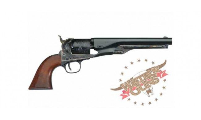 REVOLVER UBERTI 1861 NAVY FINITION BRONZE AVEC BARILLET GRAVE