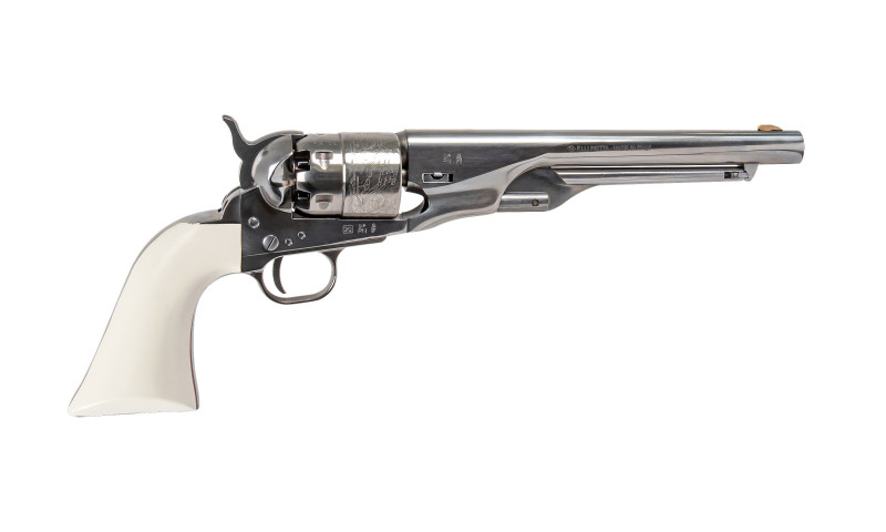 Pietta 1860 Old Silver Ivoirine Cal.44 – WesternGuns Pietta 1860 Old Silver Ivoirine Cal.44 – WesternGuns