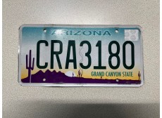 VERITABLE PLAQUE D IMMATRICULATION ARIZONA CRA3180