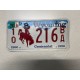 VERITABLE PLAQUE D IMMATRICULATION WYOMING 216BA