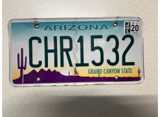 VERITABLE PLAQUE D IMMATRICULATION ARIZONA CHR1532