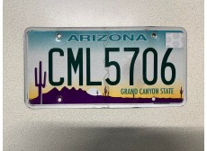 VERITABLE PLAQUE D IMMATRICULATION ARIZONA CML5706