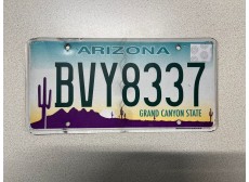 VERITABLE PLAQUE D IMMATRICULATION ARIZONA BVY8337