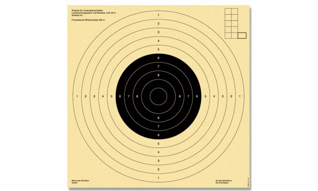 CIBLE CARABINE 200m 85X85cm