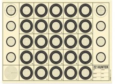 100 CIBLES BENCHREST 22 HUNTER 42x29.7cm