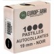 PASTILLES AUTOCOLLANTES 19mm NOIRES