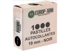 PASTILLES AUTOCOLLANTES 19mm NOIRES