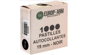 PASTILLES AUTOCOLLANTES 19mm NOIRES