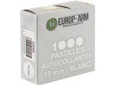 PASTILLES AUTOCOLLANTES 19mm BLANCHES