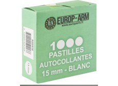 PASTILLES AUTOCOLLANTES 15mm BLANCHES