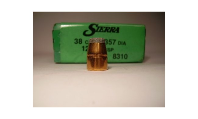 100 OGIVES SIERRA SPORTSMASTER CAL 38 ( 357 ) JSP 125GR