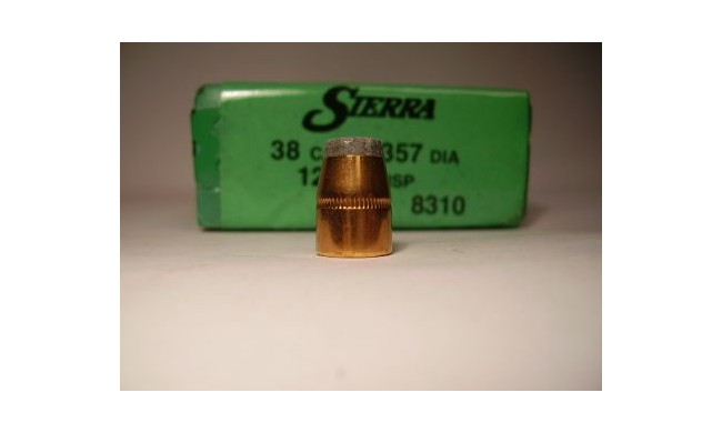 100 OGIVES SIERRA SPORTSMASTER CAL 38 ( 357 ) JSP 125GR