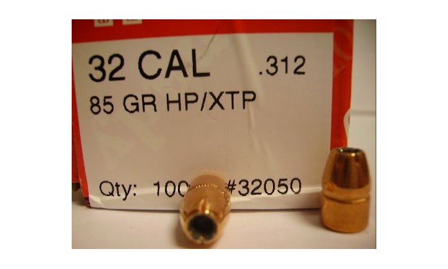 100 OGIVES HORNADY CAL 32 .312 XTP HP 100GRS