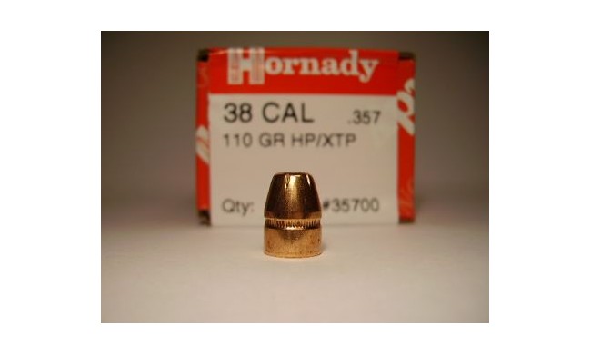 100 OGIVES HORNADY CAL 38 .357 XTP FP 110GRS