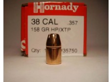 100 OGIVES HORNADY CAL 38 .357 XTP HP 158GRS