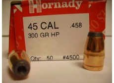 50 OGIVES HORNADY CAL 45 .458 HP 300 GRS