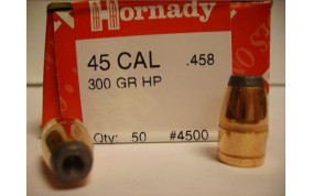 50 OGIVES HORNADY CAL 45 .458 HP 300 GRS