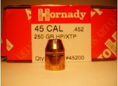 100 OGIVES HORNADY CAL 45 HP XTP 250GRS