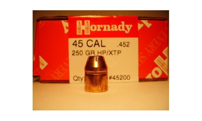 100 OGIVES HORNADY CAL 45 HP XTP 250GRS