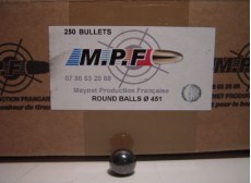 Boite de 250 balles rondes MPF calibre 44