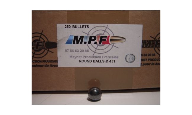 Boite de 250 balles rondes MPF calibre 44