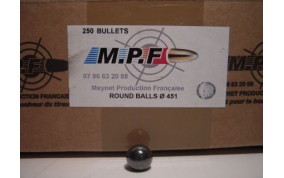 Boite de 250 balles rondes MPF calibre 44