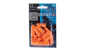 20 BOUCHONS D'OREILLES SOUS BLISTER SINGER SAFETY