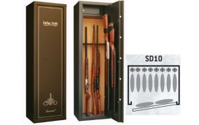 ARMOIRE FORTE INFAC 8 + 2 ARMES A LUNETTE + COFFRE INTERIEUR