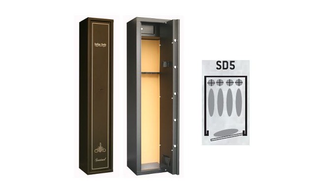 ARMOIRE FORTE INFAC 4+1 ARMES LONGUES + COFFRE