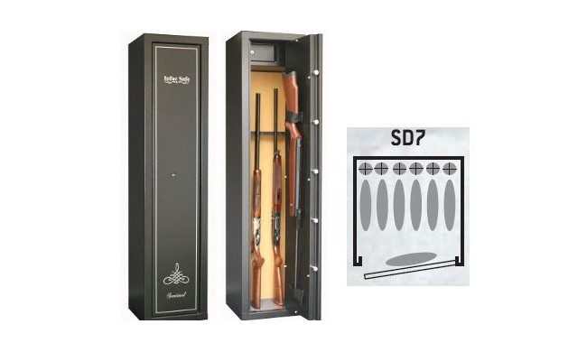 ARMOIRE FORTE INFAC 7 ARMES LONGUES + COFFRE