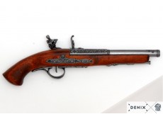 PISTOLET DENIX A SILEX FRANCAIS GAUCHER 18EME SIECLE