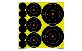 60 CIBLES AUTOCOLLANTES IMPACT FLUO + 72 PASTILLES 1"
