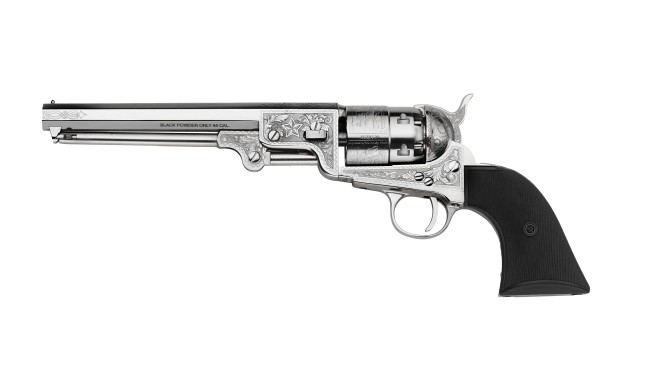 REVOLVER PIETTA 1851 NAVY NICKELE GRAVE CAL 44