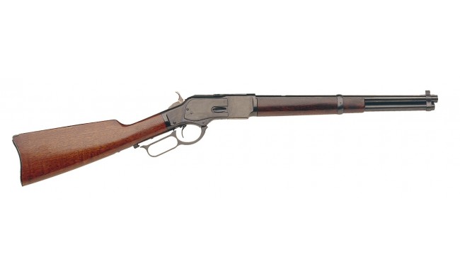 B - CARABINE UBERTI 1873 TRAPPER 16 1/8" CAL 44/40