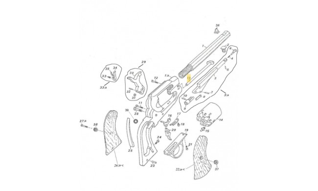 AXE DU BARILLET PATTERN PEDERSOLI 800100021