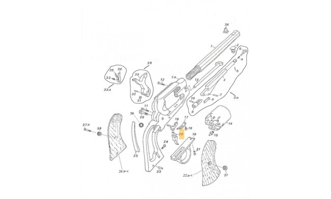 DETENTE REVOLVER REMINGTON PATTERN 800REM20