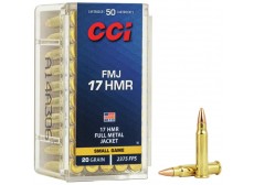 50 CARTOUCHES CCI 17HMR FMJ 20GR