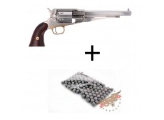 PACK PIETTA 1858 REMINGTON INOX CAL 44 + 100 BALLES RONDES