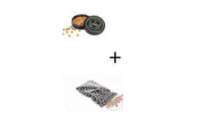 PACK 100 BALLES RONDES 454 + 100 AMORCES POUDRE NOIRE
